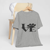 Love Paw T-Shirt — Distressed Paw Print Pet Lover Tee