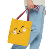 Cute Cat Face Tote Bag - Yellow Pet Lover's Shopping Bag