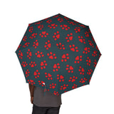 For the Love of Pets Paws Foldable Umbrella — Semi-Automatic, Compact Pet Lover Gift