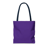 Cute Cat in Plant Tote Bag - Purple Floral Eco-Friendly Bag for Cat Lovers