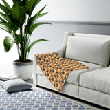 Pug Pattern Baby Swaddle Blanket — Cute Brown Pug Print Newborn Swaddle