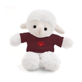 Plush Bear with Paw-Print Tee — Cute Gift for Kids & Pet Lovers