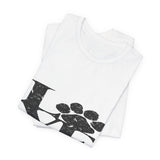 Love Paw T-Shirt — Distressed Paw Print Pet Lover Tee