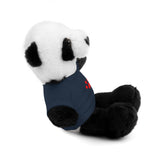 Plush Bear with Paw-Print Tee — Cute Gift for Kids & Pet Lovers