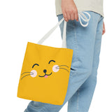 Cute Cat Face Tote Bag - Yellow Pet Lover's Shopping Bag