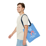 Patriotic Dog Tote Bag - Home of the Dog, Land of the Free