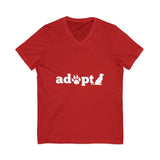 Adopt a Pet V-Neck Unisex Jersey Tee