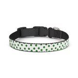St. Patrick’s Shamrock Clip-On Pet Collar — Green Clover Pattern