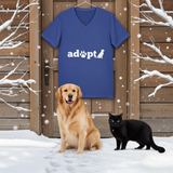 Adopt a Pet V-Neck Unisex Jersey Tee