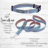 Lucky Love Dog Bundle - XS No Pull Dog Harness & Small Adjustable Collar, in Stylish Murphy Pattern, Durable & Comfortable for Pet Dogs, Suitable for Puppies & Adult Dogs