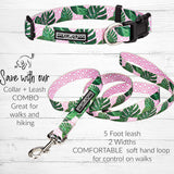 Lucky Love Dog Bundle - Small No Pull Dog Harness & Adjustable Collar, in Stylish Laguna Pattern, Durable & Comfortable for Pet Dogs, Suitable for Puppies & Adult Dogs
