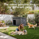 VIXZEN Dog House Indoor Outdoor,Waterproof Dog House for Small to Medium Dogs,Doghouse with Air Vents and Elevated Floor,Openable at The Top,Easy to Assemble and Clean,Black,32.2"×25.12"×24.13"