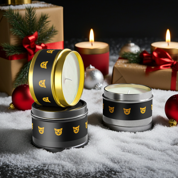 Cat-Themed Tin Candles - Cozy Home Decor, Gift for Pet Lovers, Relaxation Accessories, Cat Lover Gift, Aromatherapy Candles