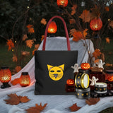 Matching Halloween Cat Lover Comfort Bundle – Tote Bag & Scented Candle Set 🐱🕯️
