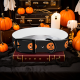 jack-o-lantern print dog collar