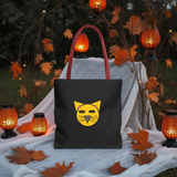 haloween cat tote bag