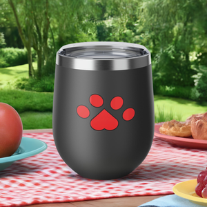 pet lovers paw print tumbler front side