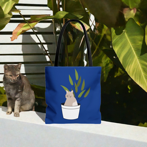 cat themed tote bags front side