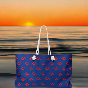 paw print beach bag front side