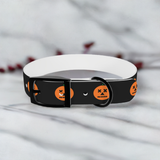 jack-o-lantern print dog collar