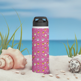 best water bottle tumbler with cat print front side