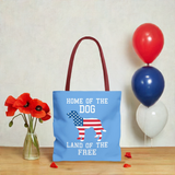 Patriotic Dog Tote Bag - Home of the Dog, Land of the Free