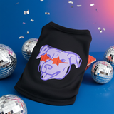 pink dog face with shades