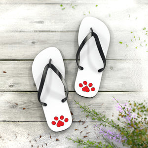 paw print animal flip flops front view