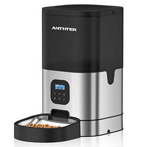Anthter Automatic Dog Feeder, Cat Feeder, 9L Pet Dog Food Dispenser with Customize Feeding Schedule, Voice Recording, Extra Large Auto Pet Feeder 1-4 Meals per Day, Cats, Small and Medium Dogs