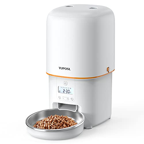 Yuposl Automatic Cat Feeders - 4L/16cup/135oz for Pets, Timed
