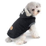 SELMAI Fleece Dog Hoodie Winter Coat for Small Boy Dog Cat Puppy Cotton Hooded Jacket Chihuahua Clothes Girl Boy Yorkie Pet Walking Outdoor Black L