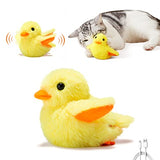 Potaroma Cat Toys Rechargeable Flapping Duck 4" with SilverVine Catnip, Lifelike Quack Chirping, Beating Wings Cat Kicker Toys, Touch Activated Kitten Toy Plush Interactive Cat Exercise Toys