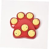 iplusmile 3pcs Doggy Toys Puzzle Toy Pets Toys Footprint Slow Food Bowl Slow Eating Feeder Dog Puzzle Eating Toys Slow Eating Feeder Pet Supplies Slow Food Bowl Red The Dog Asphyxia Juguetes
