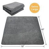 Dog Pee Pad Washable-Extra Large 72x72/65x48 Instant Absorb Training Pads Non-Slip Pet Playpen Mat Waterproof Reusable Floor Mat for Puppy/Senior Dog Whelping Incontinence Housebreaking