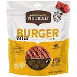 Rachael Ray Nutrish Burger Bites Real Meat Dog Treats, Beef Burger with Bison Recipe, 12 Ounces, Grain Free