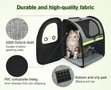 Pecute Pet Carrier Backpack, Cat Backpack Carrier, Expandable with Breathable Mesh for Small Dogs Cats Puppies, Dog Backpack Carrier for Hiking Travel Camping Outdoor, Hold Pets Up to 18 Lbs