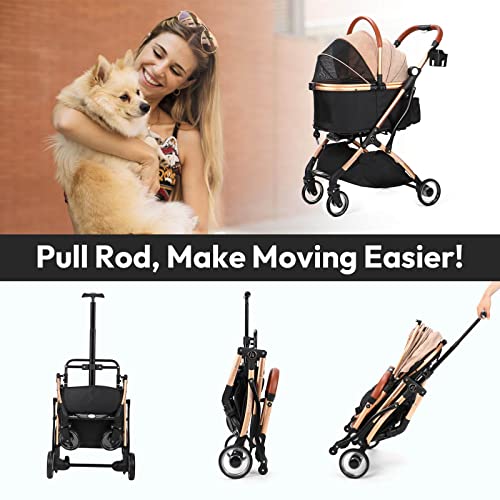 SKISOPGO 3 in 1 Foldable Pet Stroller for Small Medium Dogs Cats, No-Z – Dog  Pawshop