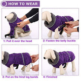 QBLEEV Warm Dog Coat Reflective Dog Jacket, Waterproof Dog Winter Coat Turtleneck Dog Clothes for Cold Weather, Thick Fleece Lined Dog Outfit Pet Vest Apparel Snowsuit for Small Medium Large Dogs