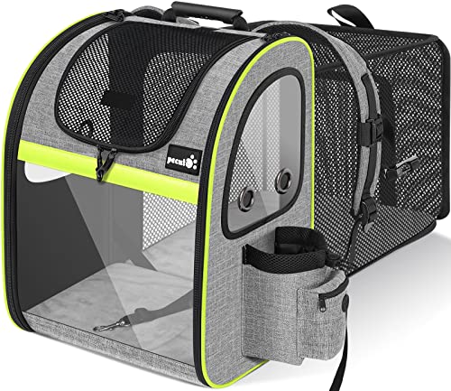 bark and meow premium pet travel tote carrier bag Pecute Pet Carrier Backpack, Cat Backpack Carrier, Expandable with Bre – Dog Pawshop