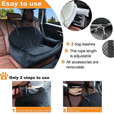 Dog Car Seat Bed for Large/Medium Dog or 2 Small Dogs, Pet Booster Seat for Dog/Cat Travel Safety,Soft Fabric and Non-Slip Base,Pet Car Seat Sofa can be Disassembled and Easy to Clean(Black)