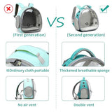 Ioview Portable Travel Small Animal Carrier Backpack Hamster Small Pet Bag Guinea Pig Carrier Bird Backpack Turtle Carrier Rabbit Cage Bird Rabbit Guinea Pig Squirrel Breathable Hangbag (Green)
