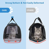 BurgeonNest Cat Carrier for Large Cats 20 lbs,Medium Cats Under 25 lbs,2 Cats and Small Dogs with Unique Side Bag,Top Load Pet Carrier Soft-Sided Escape Proof with 4 Ventilated Windows