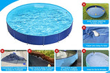 MINK Dog Pools for Large Dogs 63“x12,Durable Puncture-Resistant and Kiddie Pool Hard Plastic - The Dog Bathtub is Constructed with Super Durable 3 Layers Laminated PVC for Long Lasting (XXL-63“x12)