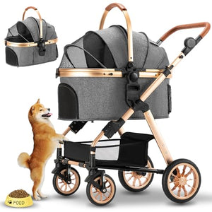 dog stroller shop Ingborsa Pet Stroller, Dog Stroller for Medium Small Dog with Storage – Dog Pawshop