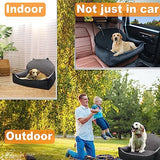 Dog Car Seat Bed for Large/Medium Dog or 2 Small Dogs, Pet Booster Seat for Dog/Cat Travel Safety,Soft Fabric and Non-Slip Base,Pet Car Seat Sofa can be Disassembled and Easy to Clean(Black)